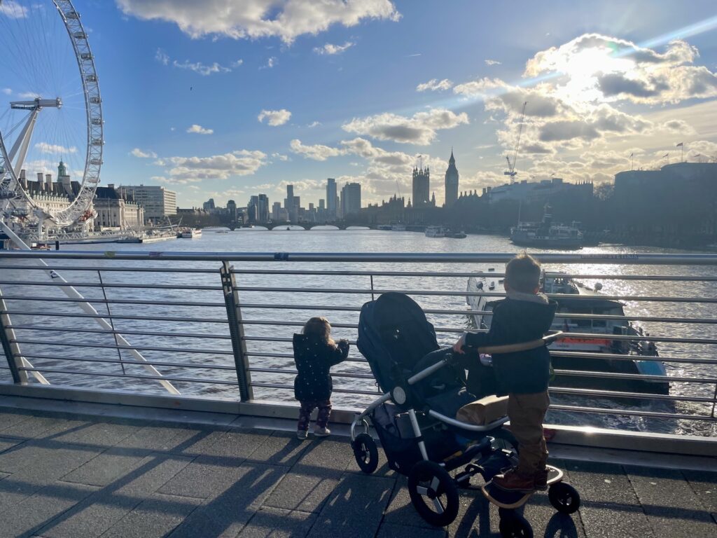 Sunny winter days in London with young kids