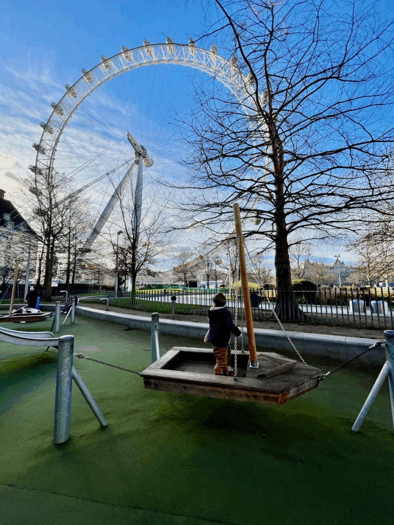 Winter at playground